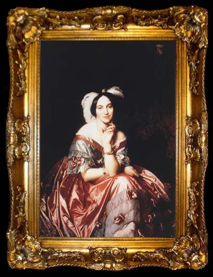 framed  Jean Auguste Dominique Ingres Portrait of Baroness Betty de Rothschild (mk04), ta009-2